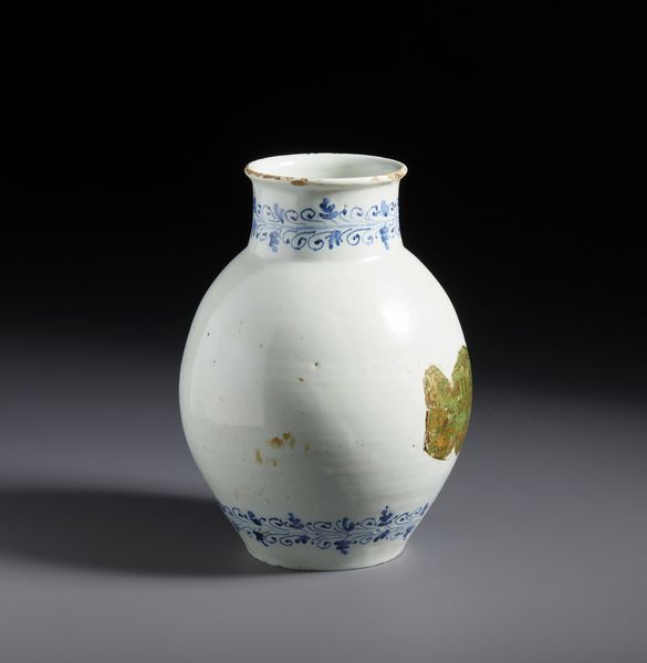 MANIFATTURA LIGURE DEL XVIII SECOLO : Vaso in maiolica con motivo circolare fitomorfo a doppia fascia nei toni del blu  - Asta Asta 502 | ARTE ANTICA E DEL XIX SECOLO Online - Associazione Nazionale - Case d'Asta italiane