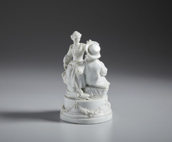 MANIFATTURA GEMINIANO COZZI, VENEZIA, 1780 CIRCA : Gruppo in porcellana bianca raffigurante coppia di contadini  - Asta Asta 502 | ARTE ANTICA E DEL XIX SECOLO Online - Associazione Nazionale - Case d'Asta italiane