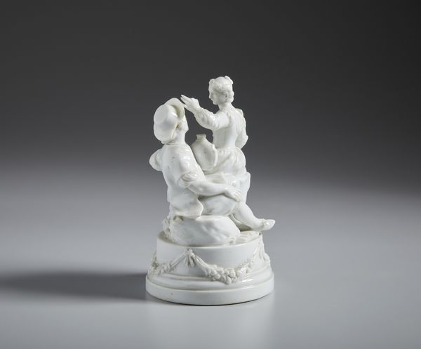MANIFATTURA GEMINIANO COZZI, VENEZIA, 1780 CIRCA : Gruppo in porcellana bianca raffigurante coppia di contadini  - Asta Asta 502 | ARTE ANTICA E DEL XIX SECOLO Online - Associazione Nazionale - Case d'Asta italiane