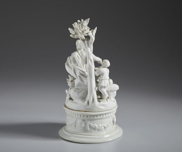 MANIFATTURA GEMINIANO COZZI, VENEZIA, 1780 CIRCA : Gruppo in porcellana bianca raffigurante una madre con i figli in una paesaggio naturale  - Asta Asta 502 | ARTE ANTICA E DEL XIX SECOLO Online - Associazione Nazionale - Case d'Asta italiane