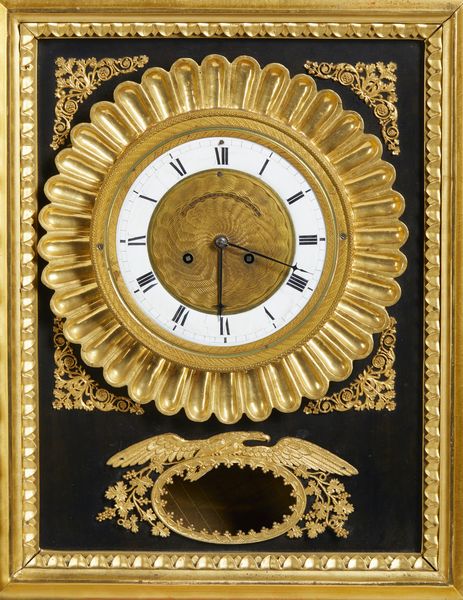 MANIFATTURA AUSTRIACA DEL XIX SECOLO : Orologio da parete in legno intagliato e dorato  - Asta Asta 502 | ARTE ANTICA E DEL XIX SECOLO Online - Associazione Nazionale - Case d'Asta italiane