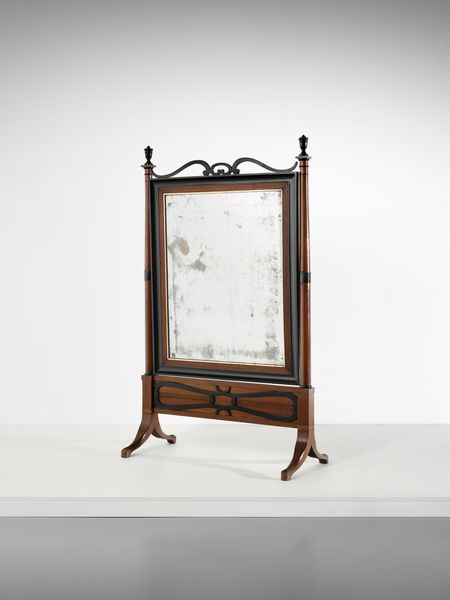 MANIFATTURA DEL XIX SECOLO : Psiche lastronata e parzialmente ebanizzata, cimasa a volute  - Asta Asta 502 | ARTE ANTICA E DEL XIX SECOLO Online - Associazione Nazionale - Case d'Asta italiane