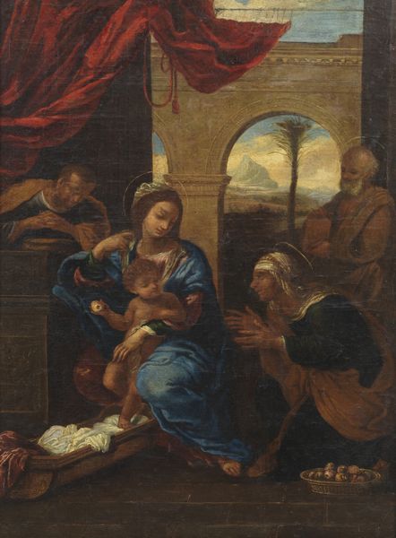 DA CORTONA PIETRO  (1596 - 1669) : Ambito di. Adorazione del Bambino  - Asta Asta 502 | ARTE ANTICA E DEL XIX SECOLO Online - Associazione Nazionale - Case d'Asta italiane