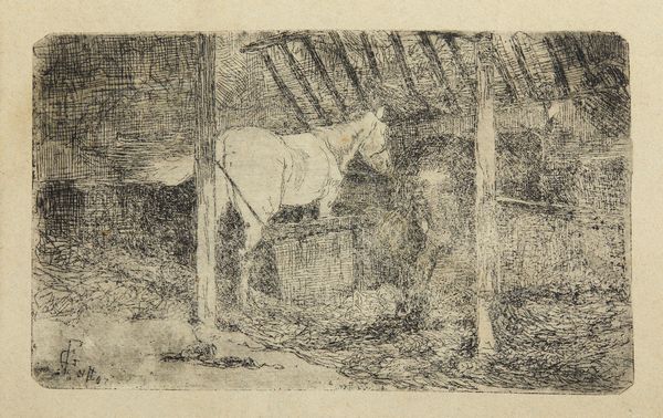 FATTORI GIOVANNI (1825 - 1908) : Cavallo nella stalla  - Asta Asta 502 | ARTE ANTICA E DEL XIX SECOLO Online - Associazione Nazionale - Case d'Asta italiane