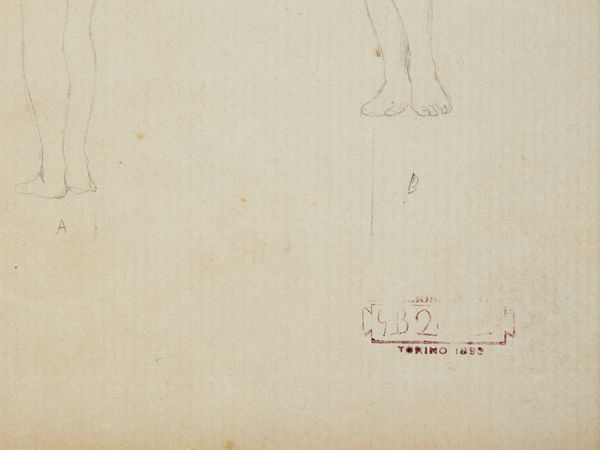 QUADRONE GIOVANNI BATTISTA (1844 - 1898) : Studio per nudo femminile  - Asta Asta 502 | ARTE ANTICA E DEL XIX SECOLO Online - Associazione Nazionale - Case d'Asta italiane