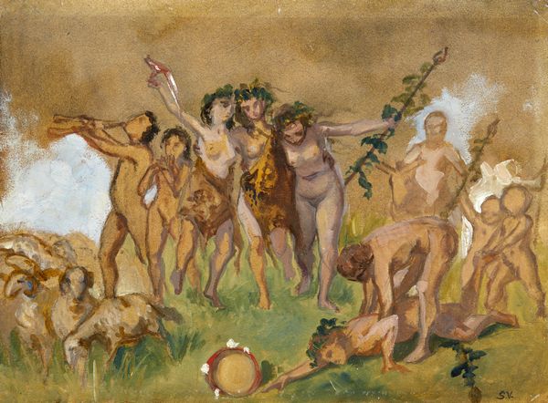 VANNUTELLI SCIPIONE (1834 - 1894) : Bozzetto per scena di Baccanale  - Asta Asta 502 | ARTE ANTICA E DEL XIX SECOLO Online - Associazione Nazionale - Case d'Asta italiane