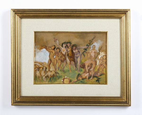 VANNUTELLI SCIPIONE (1834 - 1894) : Bozzetto per scena di Baccanale  - Asta Asta 502 | ARTE ANTICA E DEL XIX SECOLO Online - Associazione Nazionale - Case d'Asta italiane