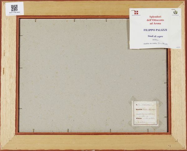 PALIZZI FILIPPO (1818 - 1899) : Attribuito a. Studi di capre  - Asta Asta 502 | ARTE ANTICA E DEL XIX SECOLO Online - Associazione Nazionale - Case d'Asta italiane