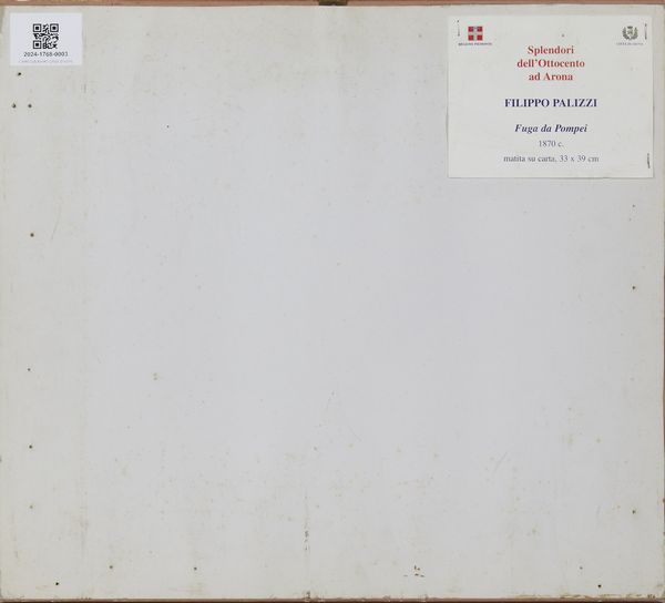 PALIZZI FILIPPO (1818 - 1899) : Attribuito a. Fuga da Pompei  - Asta Asta 502 | ARTE ANTICA E DEL XIX SECOLO Online - Associazione Nazionale - Case d'Asta italiane