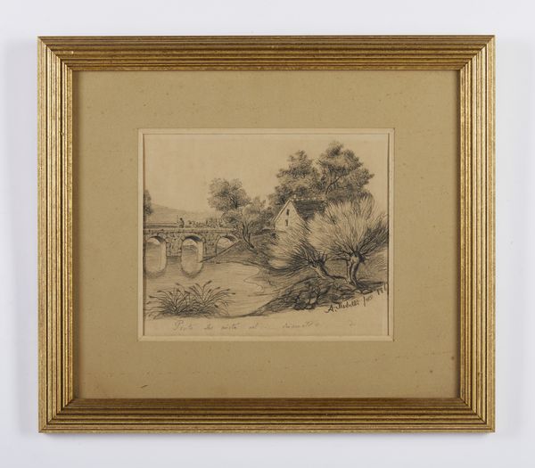 MORBELLI ANGELO (1853 - 1919) : Attribuito a. Il ponte  - Asta Asta 502 | ARTE ANTICA E DEL XIX SECOLO Online - Associazione Nazionale - Case d'Asta italiane