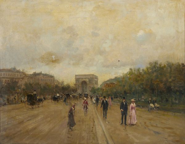 SCOPPETTA PIETRO (1863 - 1920) : L'Avenue des Champs-lyses a Parigi  - Asta Asta 502 | ARTE ANTICA E DEL XIX SECOLO Online - Associazione Nazionale - Case d'Asta italiane