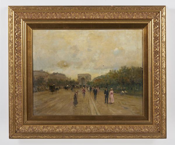 SCOPPETTA PIETRO (1863 - 1920) : L'Avenue des Champs-lyses a Parigi  - Asta Asta 502 | ARTE ANTICA E DEL XIX SECOLO Online - Associazione Nazionale - Case d'Asta italiane