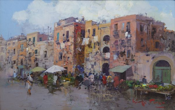 PESA GIUSEPPE (1928 - 1992) : Periferia di Catania  - Asta Asta 502 | ARTE ANTICA E DEL XIX SECOLO Online - Associazione Nazionale - Case d'Asta italiane