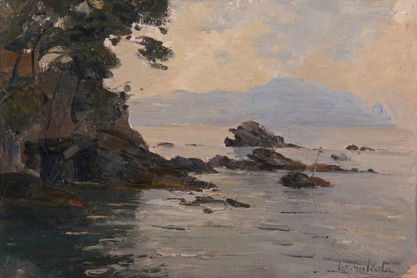 GALEOTA LEOPOLDO (1868 - 1938) : Promontorio di Portofino  - Asta Asta 502 | ARTE ANTICA E DEL XIX SECOLO Online - Associazione Nazionale - Case d'Asta italiane