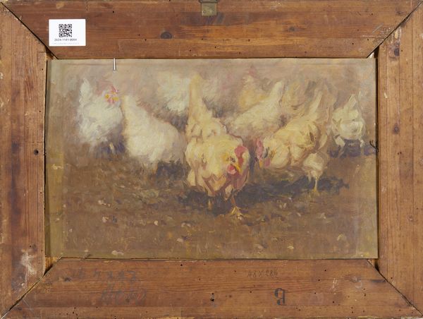 GUARLOTTI GIOVANNI (1869 - 1954) : Nudo femminile (fronte) - Galline (retro)  - Asta Asta 502 | ARTE ANTICA E DEL XIX SECOLO Online - Associazione Nazionale - Case d'Asta italiane