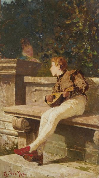 DEL RE GIOVANNI (1829 - 1915) : La serenata del paggio  - Asta Asta 502 | ARTE ANTICA E DEL XIX SECOLO Online - Associazione Nazionale - Case d'Asta italiane