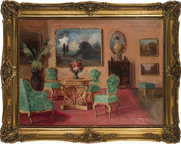 BELAVARY (XIX-XX SECOLO) BLA : Interno  - Asta Asta 502 | ARTE ANTICA E DEL XIX SECOLO Online - Associazione Nazionale - Case d'Asta italiane