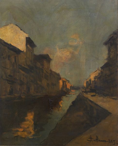 CATTANEO ACHILLE (1872 - 1932) : Navigli  - Asta Asta 502 | ARTE ANTICA E DEL XIX SECOLO Online - Associazione Nazionale - Case d'Asta italiane