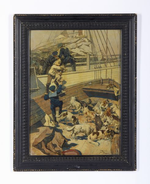 PELLEGRINI RICCARDO (1863 - 1934) : Il salvataggio dei cani  - Asta Asta 502 | ARTE ANTICA E DEL XIX SECOLO Online - Associazione Nazionale - Case d'Asta italiane