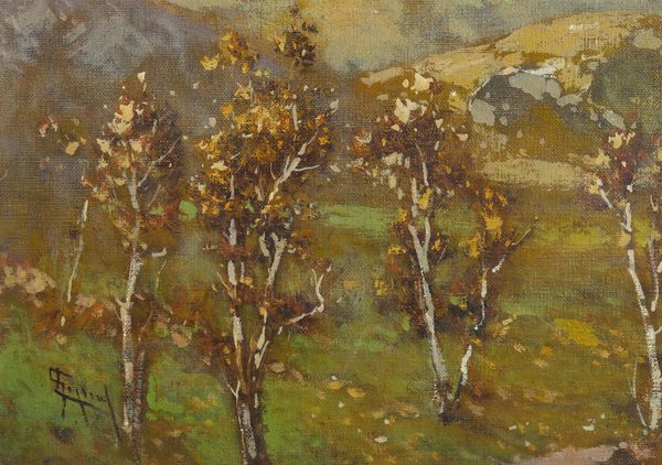GIGNOUS LORENZO (1862 - 1958) : Paesaggio montano con case e personaggi  - Asta Asta 502 | ARTE ANTICA E DEL XIX SECOLO Online - Associazione Nazionale - Case d'Asta italiane