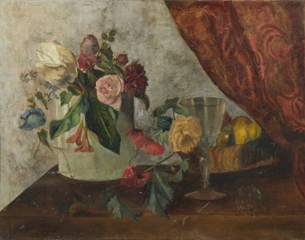 SERRALUNGA LUIGI (1880 - 1940) : Natura morta con vaso di fiori e calice  - Asta Asta 502 | ARTE ANTICA E DEL XIX SECOLO Online - Associazione Nazionale - Case d'Asta italiane