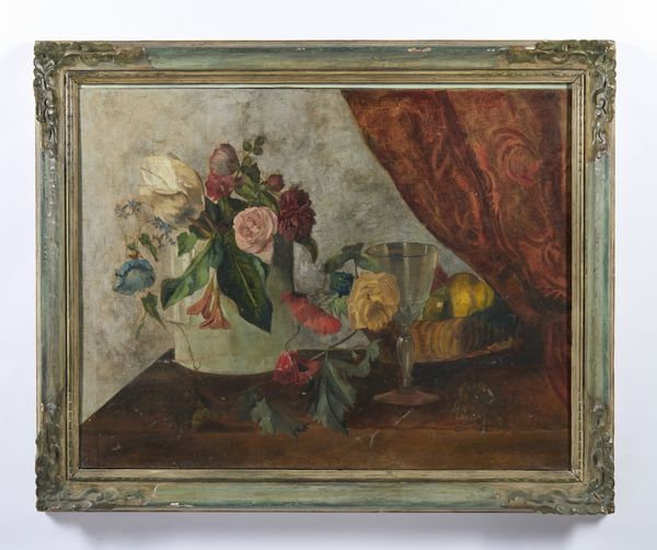 SERRALUNGA LUIGI (1880 - 1940) : Natura morta con vaso di fiori e calice  - Asta Asta 502 | ARTE ANTICA E DEL XIX SECOLO Online - Associazione Nazionale - Case d'Asta italiane