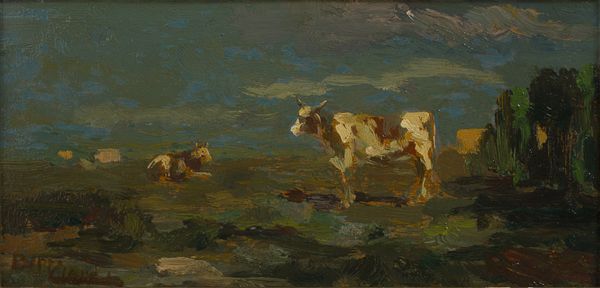 CIARDI BEPPE (1875 - 1932) : Attribuito a. Paesaggio con armenti  - Asta Asta 502 | ARTE ANTICA E DEL XIX SECOLO Online - Associazione Nazionale - Case d'Asta italiane