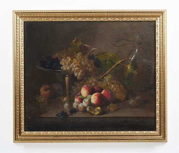 BRUNEL DE NEUVILLE ALFRED ARTHUR (1852 - 1941) : Coppia di dipinti raffiguranti natura morta con pesche, uva e ciliegie  - Asta Asta 502 | ARTE ANTICA E DEL XIX SECOLO Online - Associazione Nazionale - Case d'Asta italiane
