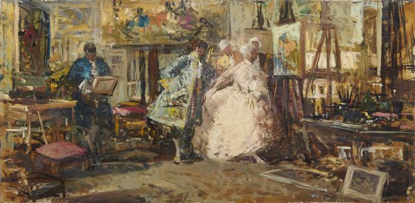 LESSI TITO (1858 - 1917) : Attribuito a. Lo studio del pittore  - Asta Asta 502 | ARTE ANTICA E DEL XIX SECOLO Online - Associazione Nazionale - Case d'Asta italiane