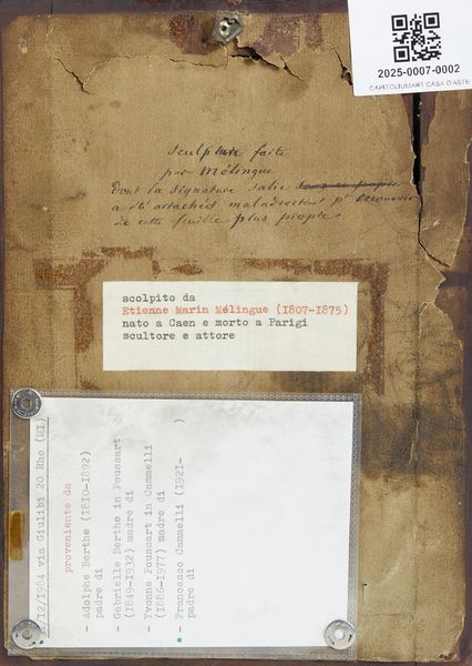 MELINGUE ETIENNE MARIN (1807 - 1875) : Scultura in legno raffigurante volto di gusto neo rinascimentale  - Asta Asta 502 | ARTE ANTICA E DEL XIX SECOLO Online - Associazione Nazionale - Case d'Asta italiane