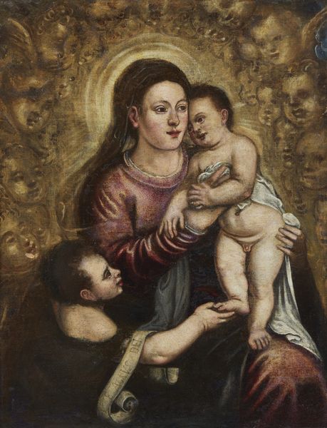 ARTISTA VENETO DEL XVII SECOLO : Madonna con Bambino, San Giovannino e angeli  - Asta Asta 502 | ARTE ANTICA E DEL XIX SECOLO Online - Associazione Nazionale - Case d'Asta italiane