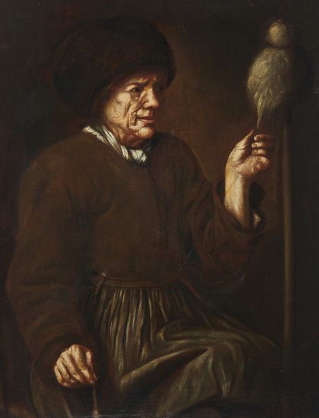 ARTISTA LOMBARDO DEL XVII SECOLO : La filatrice  - Asta Asta 502 | ARTE ANTICA E DEL XIX SECOLO Online - Associazione Nazionale - Case d'Asta italiane