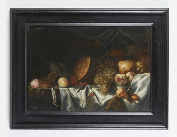 SIMONS MICHIELS (1620 - 1673) : Attribuito a. Natura morta con melone, frutta e nautilus  - Asta Asta 502 | ARTE ANTICA E DEL XIX SECOLO Online - Associazione Nazionale - Case d'Asta italiane