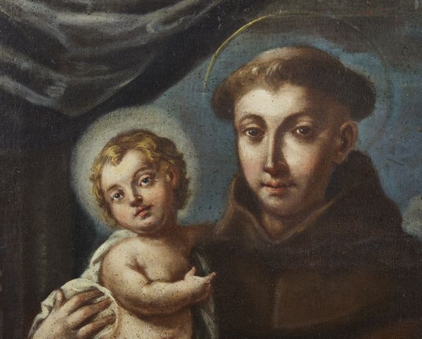 ARTISTA ITALIANO DEL XVII-XVIII SECOLO : Sant'Antonio da Padova con il Bambino  - Asta Asta 502 | ARTE ANTICA E DEL XIX SECOLO Online - Associazione Nazionale - Case d'Asta italiane