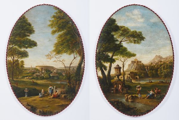 ARTISTA DEL XVIII-XIX SECOLO : Coppia di dipinti raffiguranti scene pastorali  - Asta Asta 502 | ARTE ANTICA E DEL XIX SECOLO Online - Associazione Nazionale - Case d'Asta italiane