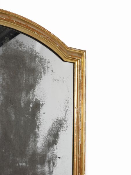 MANIFATTURA DEL XVIII-XIX SECOLO : Specchiera in legno dorato e sagomato  - Asta Asta 502 | ARTE ANTICA E DEL XIX SECOLO Online - Associazione Nazionale - Case d'Asta italiane