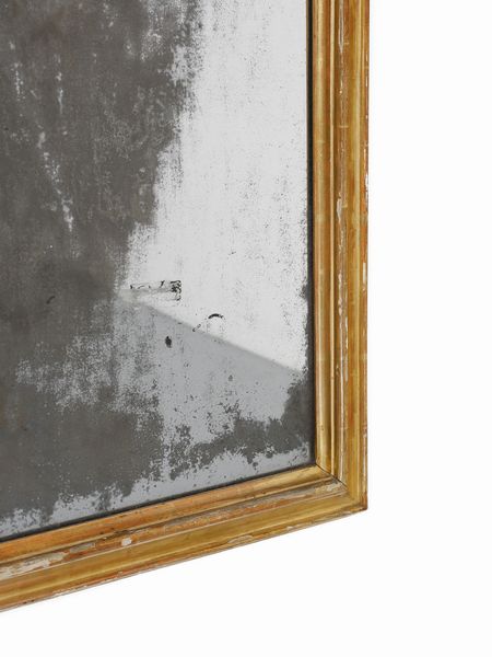 MANIFATTURA DEL XVIII-XIX SECOLO : Specchiera in legno dorato e sagomato  - Asta Asta 502 | ARTE ANTICA E DEL XIX SECOLO Online - Associazione Nazionale - Case d'Asta italiane