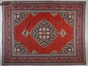 MANIFATTURA PERSIANA - Magnifico esemplare di tappeto Khorassan, zona nord-orientale persiana, a tinte vegetali e nodo fine. Seconda met XIX secolo