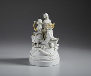 MANIFATTURA COZZI, VENEZIA, 1780 CIRCA : Gruppo in porcellana bianca raffigurante una scena galante  - Asta Asta 502 | ARTE ANTICA E DEL XIX SECOLO Online - Associazione Nazionale - Case d'Asta italiane