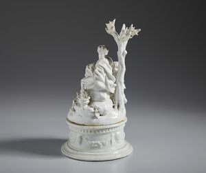 MANIFATTURA GEMINIANO COZZI, VENEZIA, 1780 CIRCA : Gruppo in porcellana bianca raffigurante una madre con i figli in una paesaggio naturale  - Asta Asta 502 | ARTE ANTICA E DEL XIX SECOLO Online - Associazione Nazionale - Case d'Asta italiane