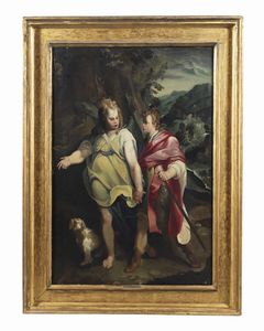 MOTTA RAFFAELLINO (1550 - 1578) : Da. Tobiolo e l'angelo  - Asta Asta 502 | ARTE ANTICA E DEL XIX SECOLO Online - Associazione Nazionale - Case d'Asta italiane