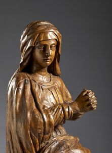 SCULTORE DELL'ITALIA SETTENTRIONALE DEL XVII SECOLO : Madonna in preghiera  - Asta Asta 502 | ARTE ANTICA E DEL XIX SECOLO Online - Associazione Nazionale - Case d'Asta italiane