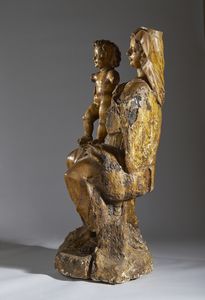 SCULTORE LIGURE DELLA MET DEL XVII SECOLO : Madonna del Carmine  - Asta Asta 502 | ARTE ANTICA E DEL XIX SECOLO Online - Associazione Nazionale - Case d'Asta italiane