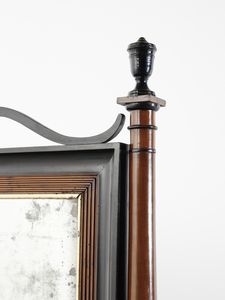 MANIFATTURA DEL XIX SECOLO : Psiche lastronata e parzialmente ebanizzata, cimasa a volute  - Asta Asta 502 | ARTE ANTICA E DEL XIX SECOLO Online - Associazione Nazionale - Case d'Asta italiane