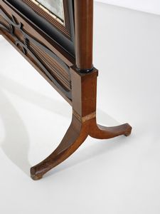 MANIFATTURA DEL XIX SECOLO : Psiche lastronata e parzialmente ebanizzata, cimasa a volute  - Asta Asta 502 | ARTE ANTICA E DEL XIX SECOLO Online - Associazione Nazionale - Case d'Asta italiane