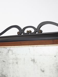 MANIFATTURA DEL XIX SECOLO : Psiche lastronata e parzialmente ebanizzata, cimasa a volute  - Asta Asta 502 | ARTE ANTICA E DEL XIX SECOLO Online - Associazione Nazionale - Case d'Asta italiane