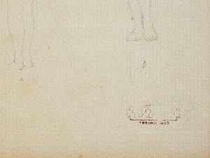 QUADRONE GIOVANNI BATTISTA (1844 - 1898) : Studio per nudo femminile  - Asta Asta 502 | ARTE ANTICA E DEL XIX SECOLO Online - Associazione Nazionale - Case d'Asta italiane
