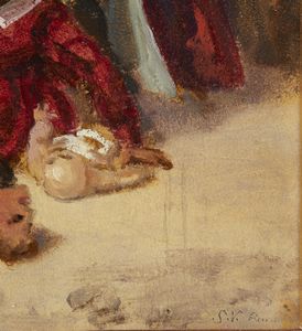 VANNUTELLI SCIPIONE (1834 - 1894) : Bozzetto per episodio delle Guerre di religione in Francia  - Asta Asta 502 | ARTE ANTICA E DEL XIX SECOLO Online - Associazione Nazionale - Case d'Asta italiane