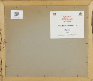 MORBELLI ANGELO (1853 - 1919) : Attribuito a. Il ponte  - Asta Asta 502 | ARTE ANTICA E DEL XIX SECOLO Online - Associazione Nazionale - Case d'Asta italiane