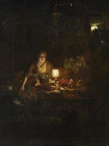 ROSIERSE JOHANNES (1818 - 1901) - Mercato notturno